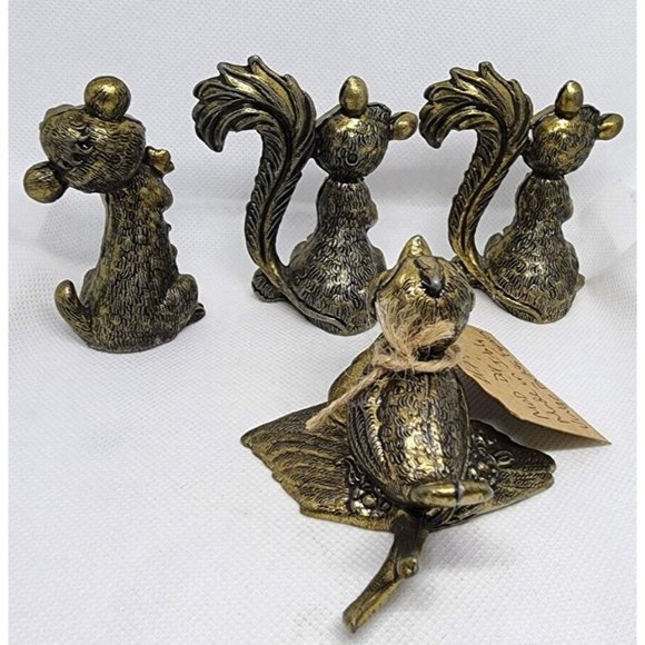 Rare 4 Mod Dep Made In Italy Brass Animals Home Decor Shelf Sitter Vintage Figur - Picture 3 of 12